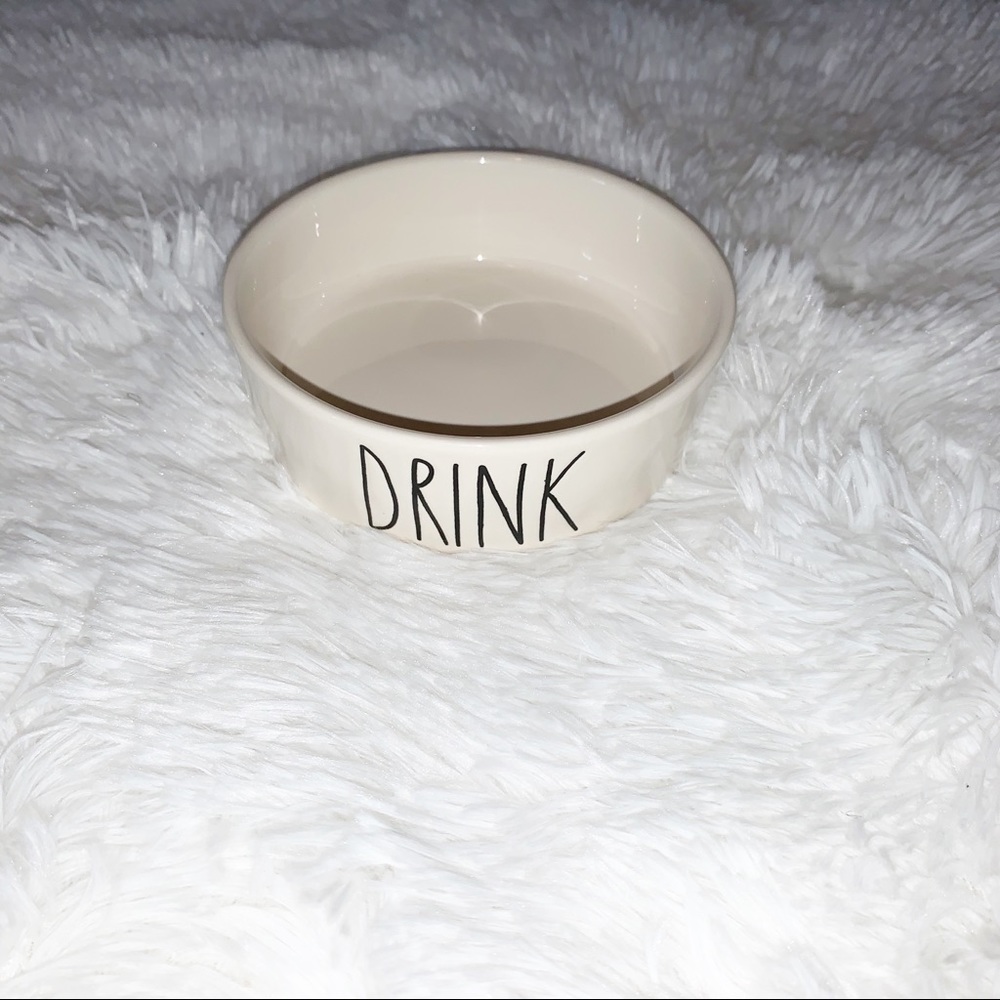 RAE DUNN “Drink” Dog Water Dish